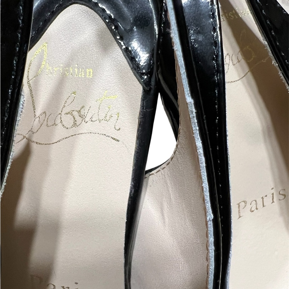 Christian Louboutin Peep Toe Slingbacks - Picture 6 of 7